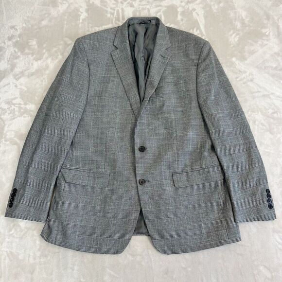 Lauren Ralph Lauren Other - Lauren Ralph Lauren Sport Coat Mens 43R Gray Glen Plaid Blazer 2 Button Preppy
